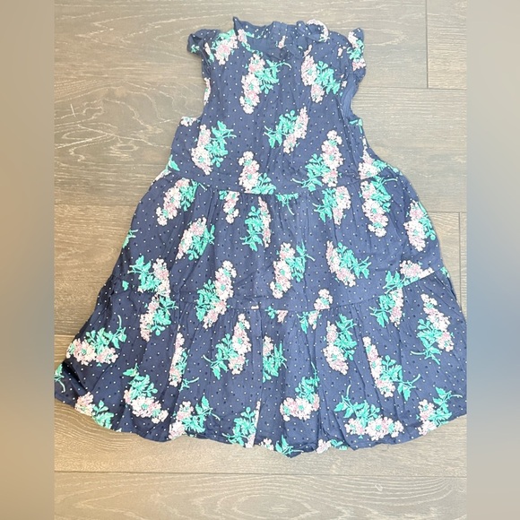 Janie and Jack Navy Floral Kids Dress - Picture 1 of 6